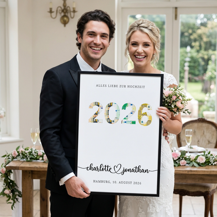 Personalisiertes Geldgeschenk zur Hochzeit "2026"