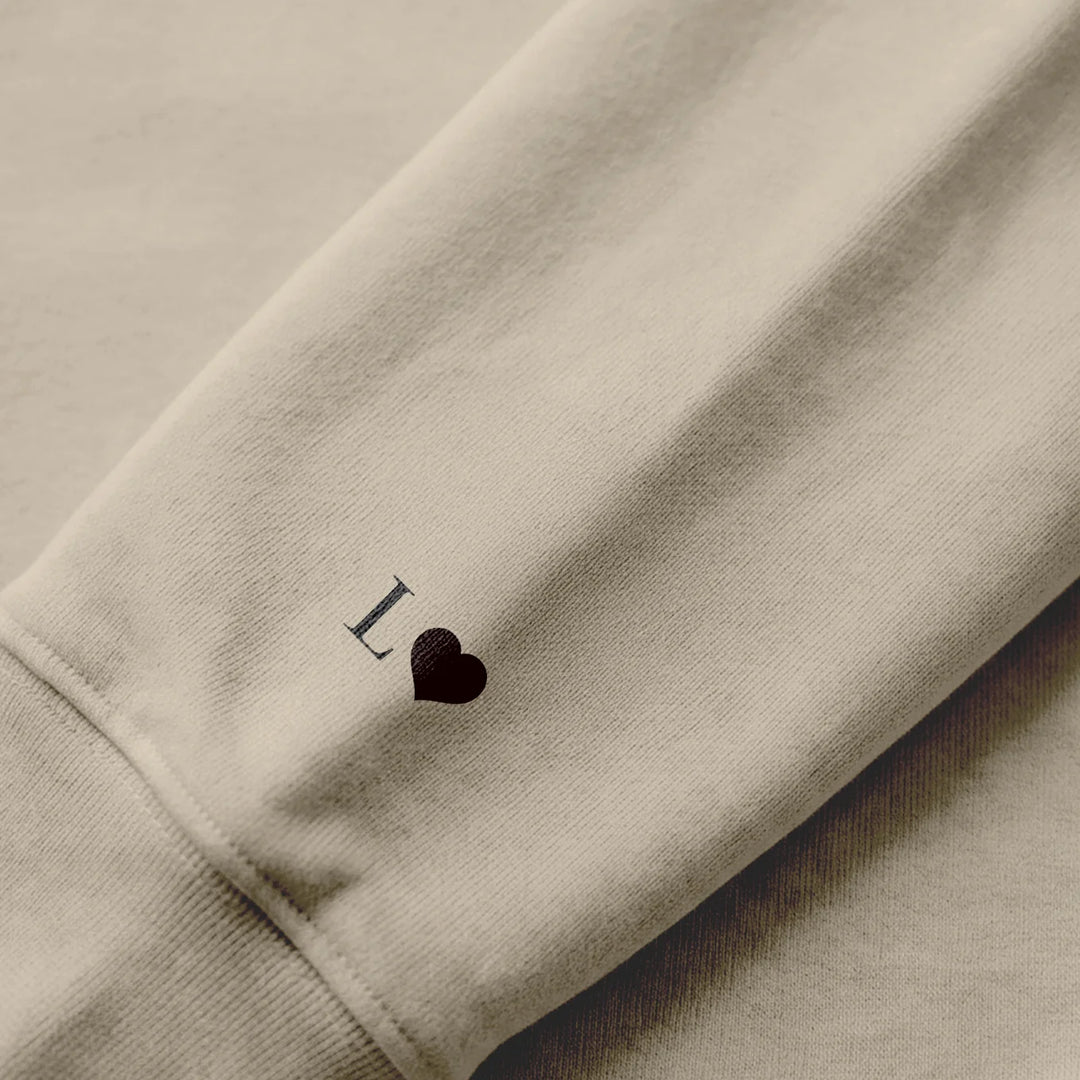 Personalisierte Partner-Hoodies "Herz & Initialen"