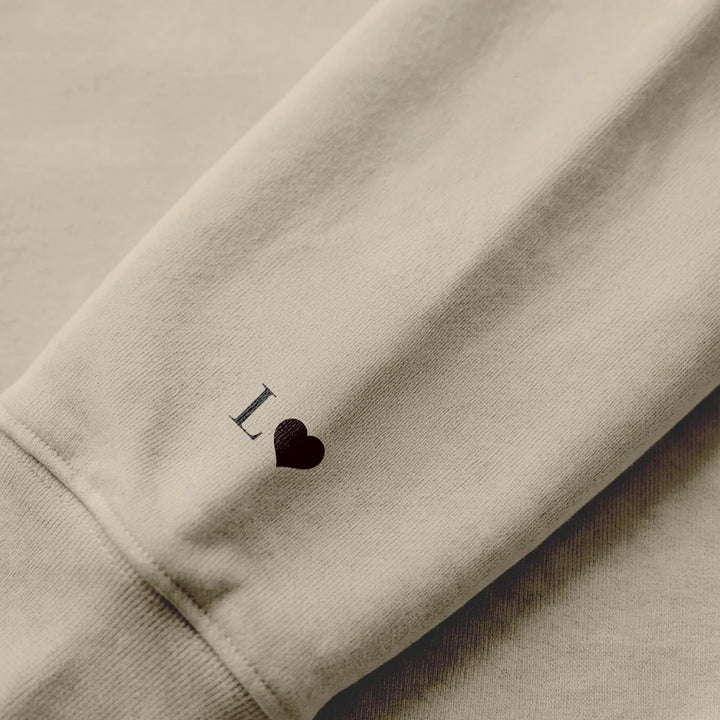 Personalisierte Partner-Hoodies "Herz & Initialen"