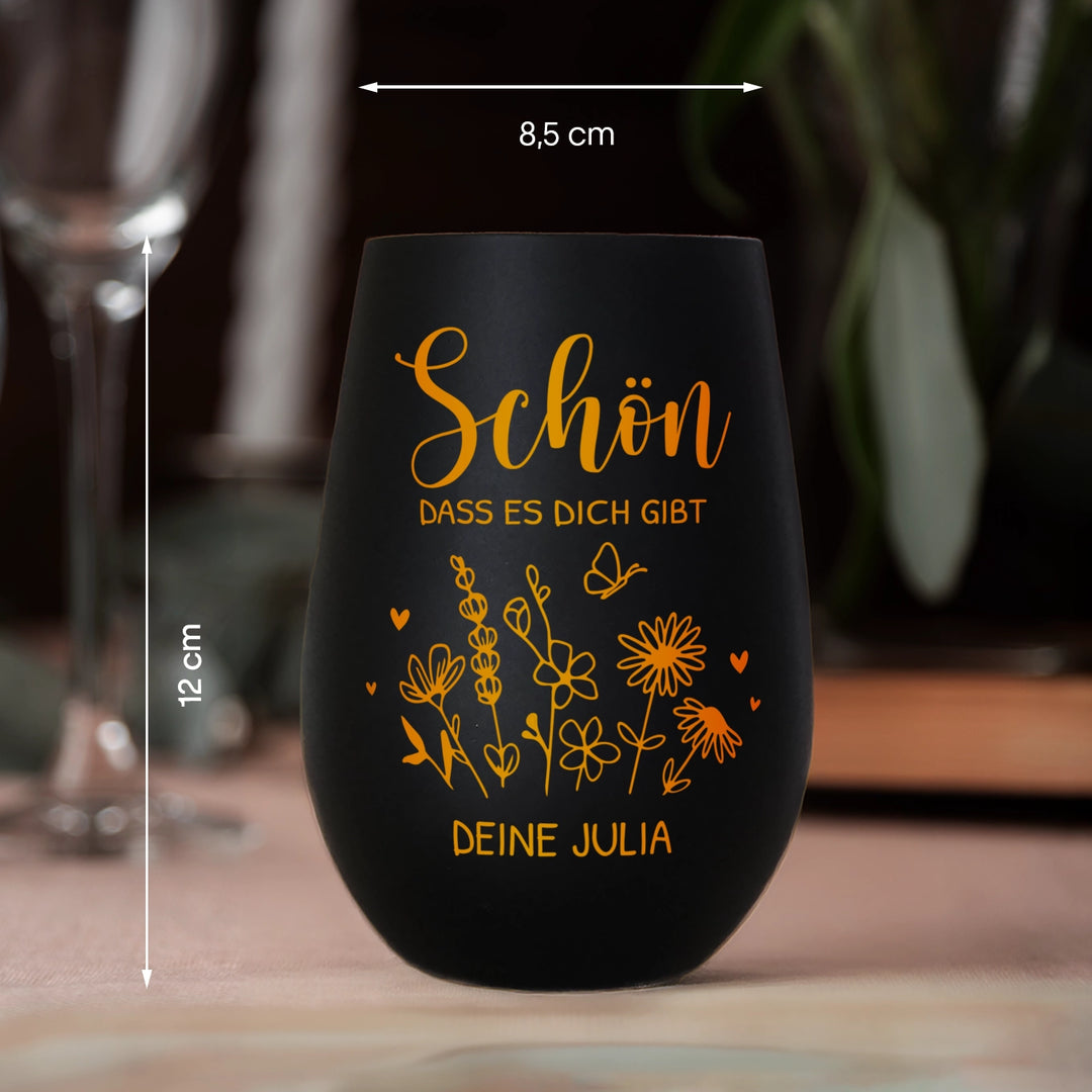 Personalisiertes Windlicht "Schön, dass es dich gibt"