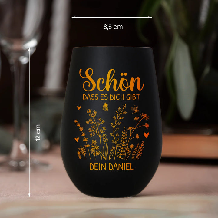 Personalisiertes Windlicht "Schön, dass es dich gibt"