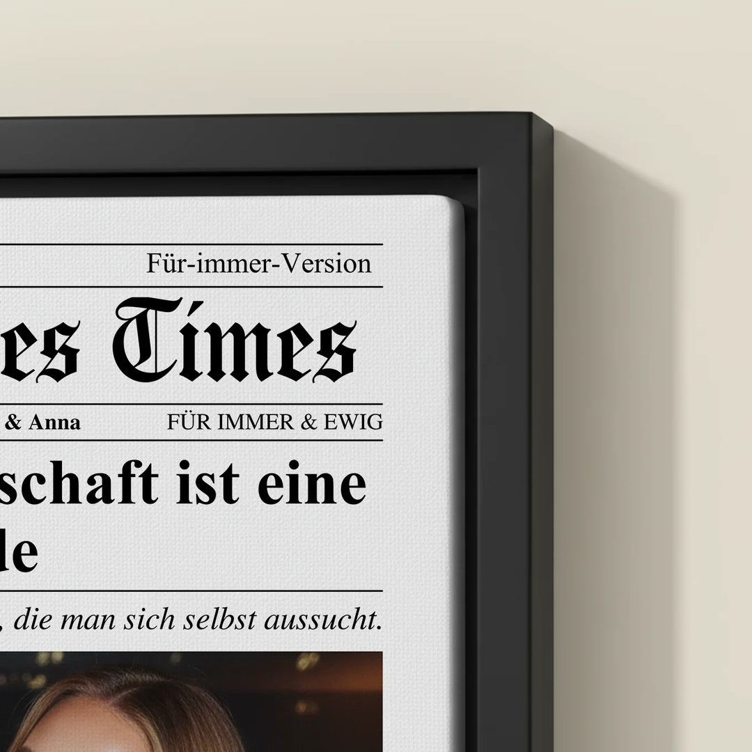 Personalisierte Magazin Leinwand "Besties Times"