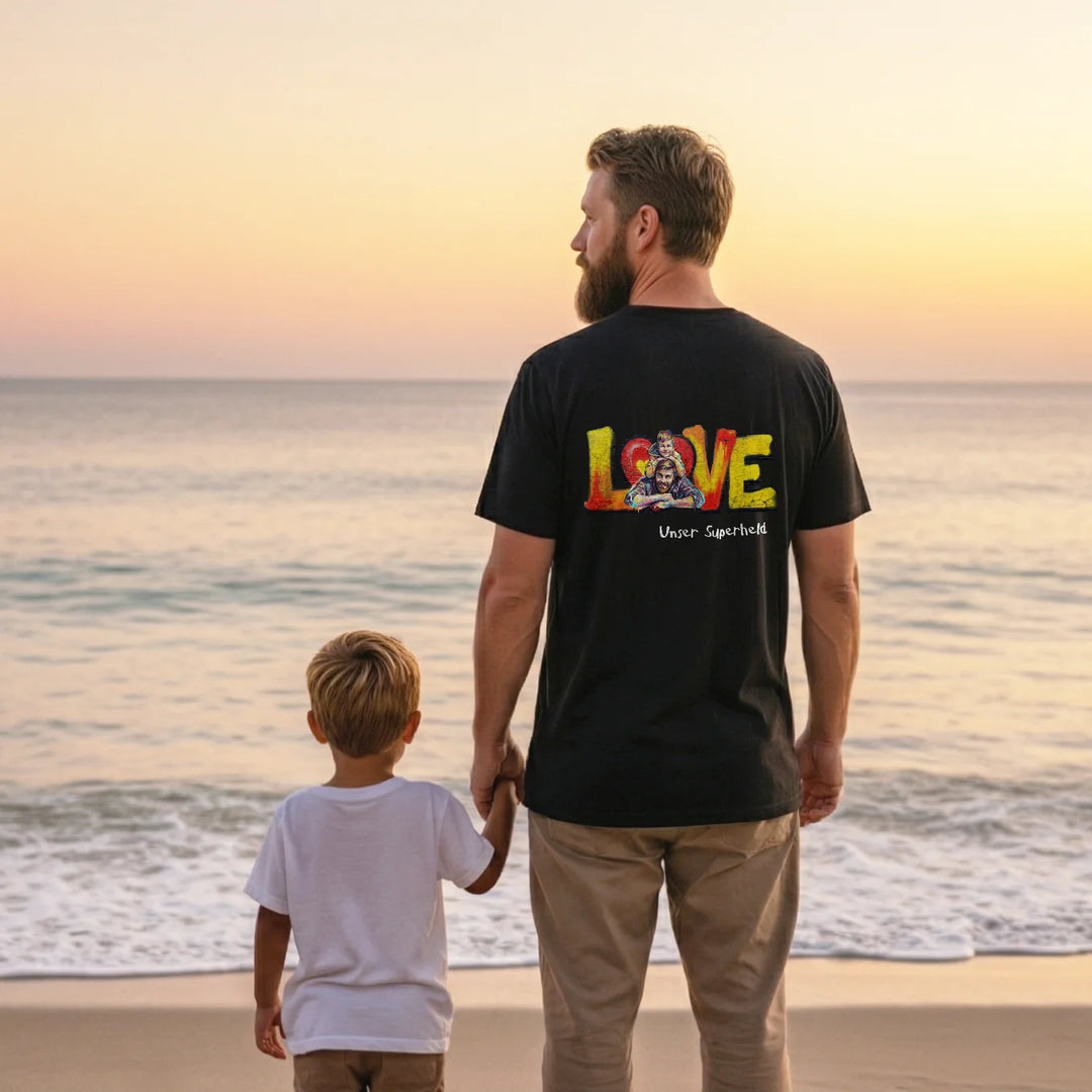 Personalisiertes Oversized T-Shirt Love "PAPA"