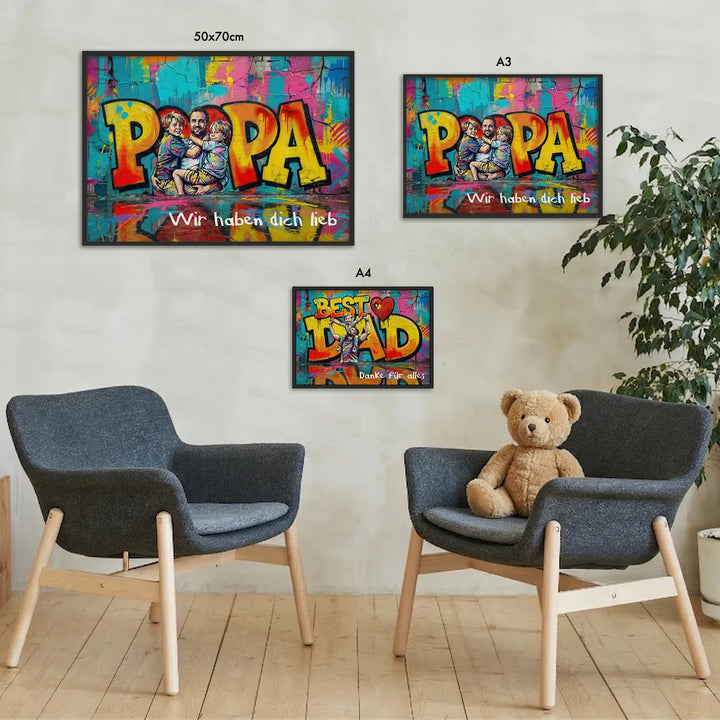Personalisiertes Poster Love "PAPA"