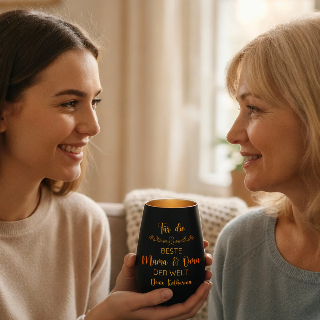 Personalisiertes Windlicht "Mama & Oma"