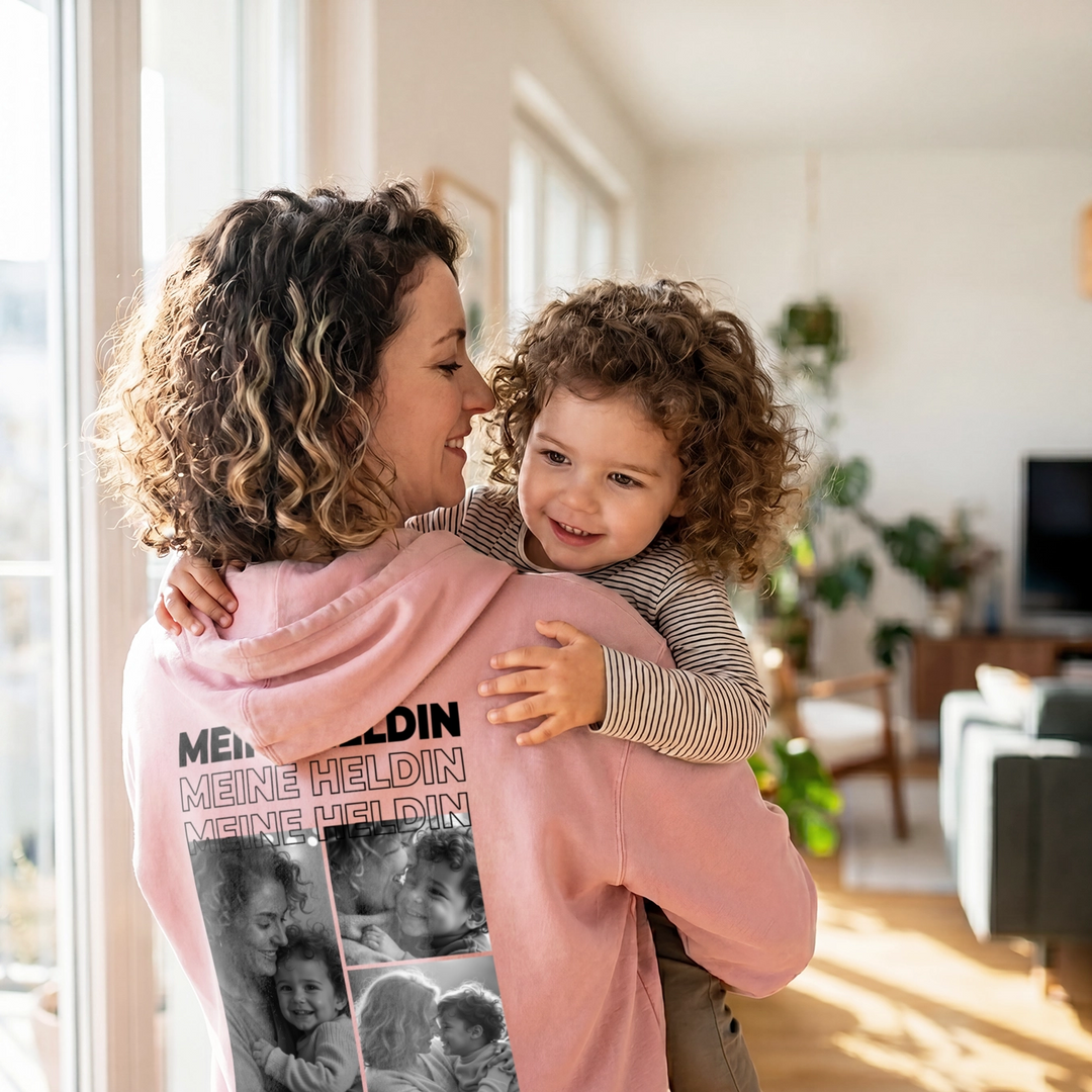 Personalisierter Hoodie mit Fotos "Mama"