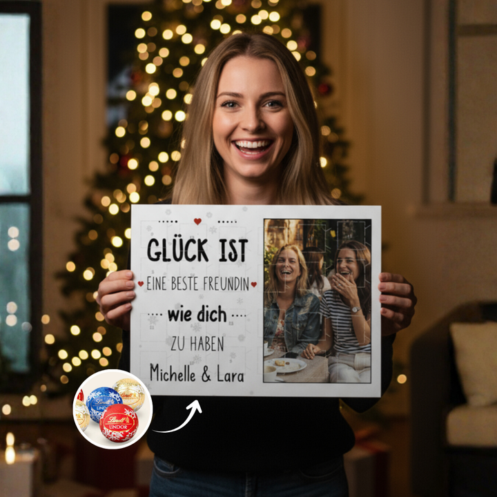 Personalisierter Lindt Adventskalender "Beste Freundin"