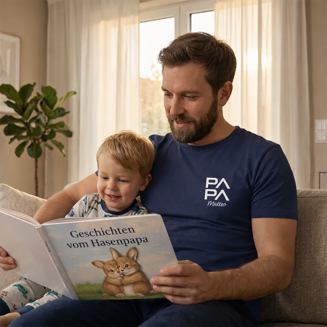Personalisiertes Papa T-Shirt "Modern"