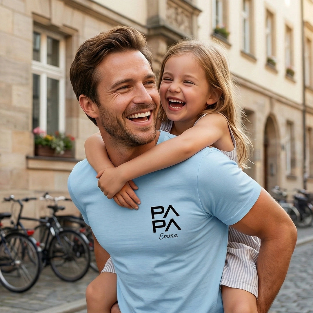 Personalisiertes Papa T-Shirt "Modern"