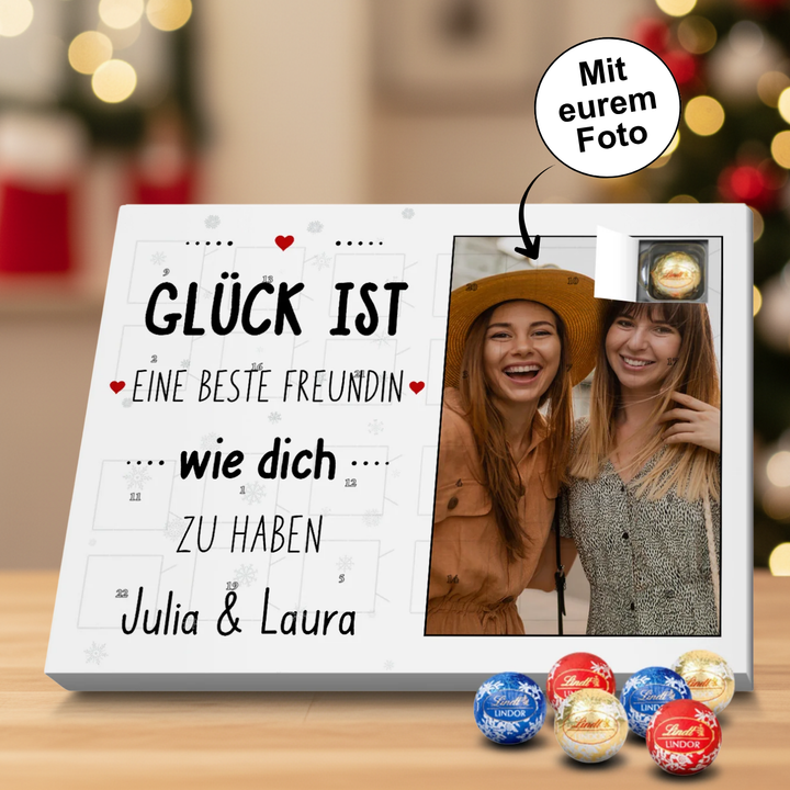 Personalisierter Lindt Adventskalender "Beste Freundin"