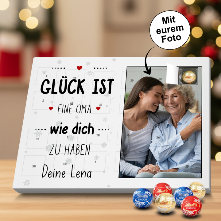 Personalisierter Lindt Adventskalender "Oma"