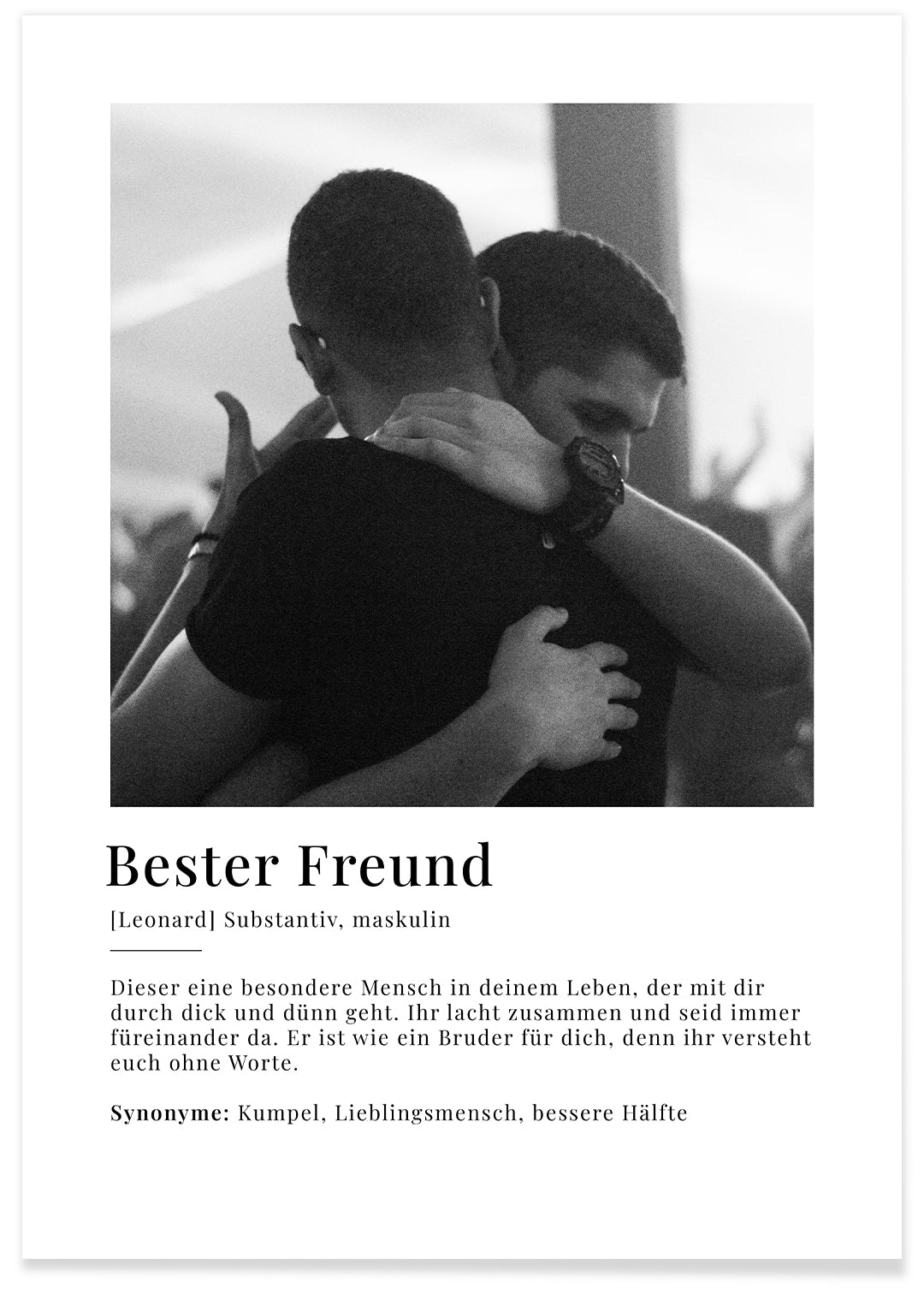 Fotoposter "Bester Freund Definition"