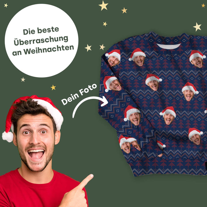 Personalisierter Ugly Christmas Sweater "Tannenbaum" famwalls