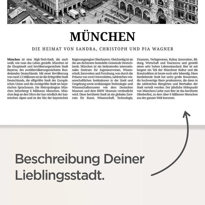 Personalisiertes Poster "München" famwalls