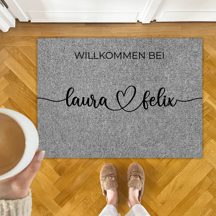 Personalisierte Fußmatte ''Eure Namen''