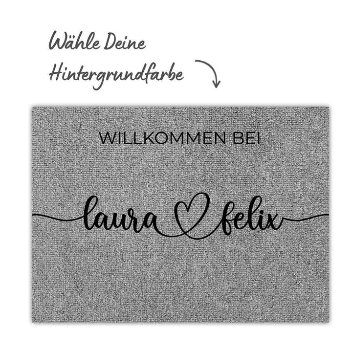 Personalisierte Fußmatte ''Eure Namen''