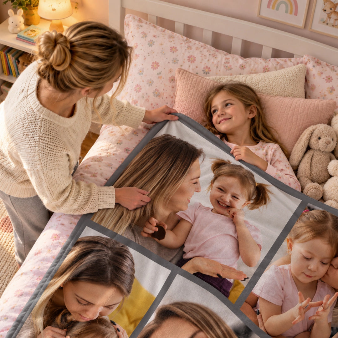 Personalisierte Decke Foto "Mama"