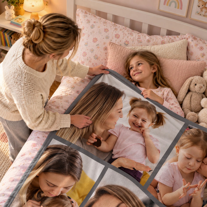 Personalisierte Decke Foto "Mama"