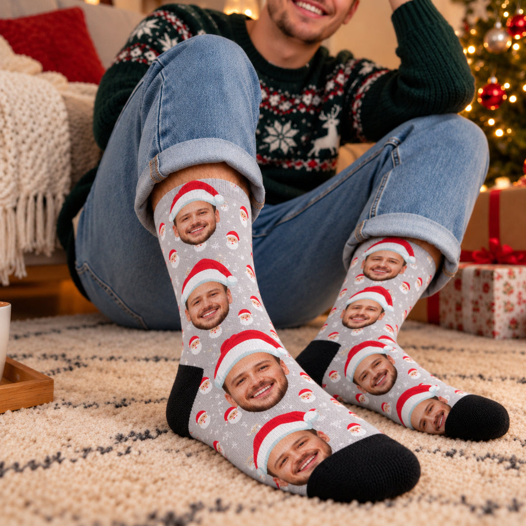 Personalisierte Socken "Weihnachten" mit Foto