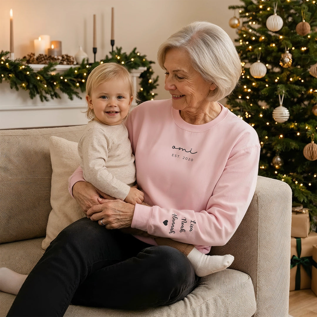 Personalisierter Sweater mit Namen "Oma"