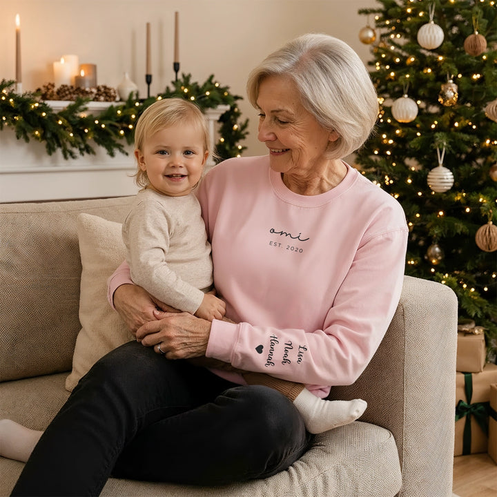 Personalisierter Sweater mit Namen "Oma"