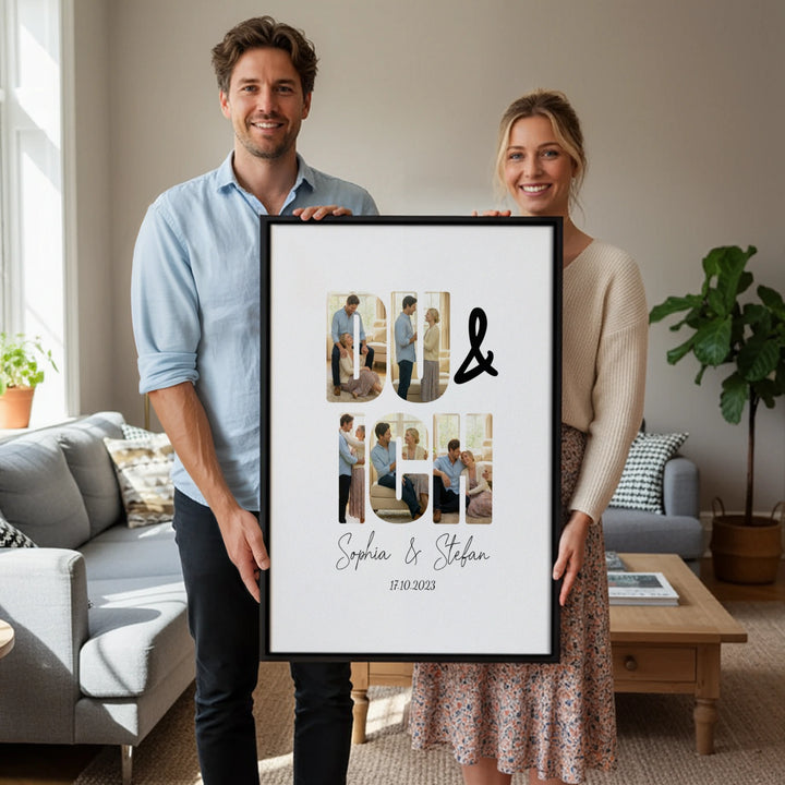 Personalisierte Leinwand "Du & Ich"