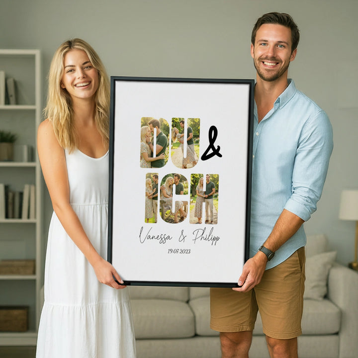 Personalisierte Leinwand "Du & Ich"