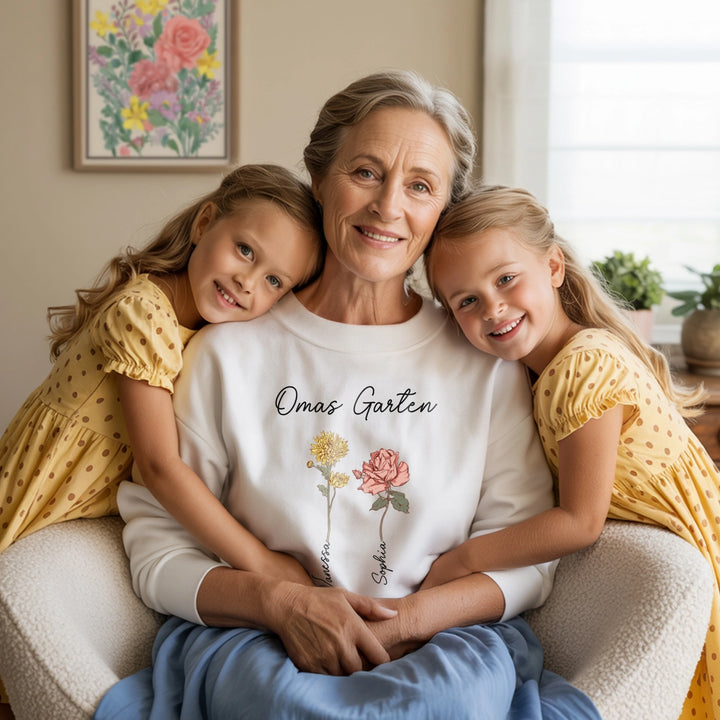 Personalisierter Sweater "Omas Garten"