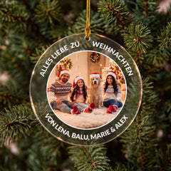 Weihnachtsbaumschmuck "Dein Foto & Text"