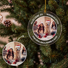 Weihnachtsbaumschmuck "Dein Foto & Text"