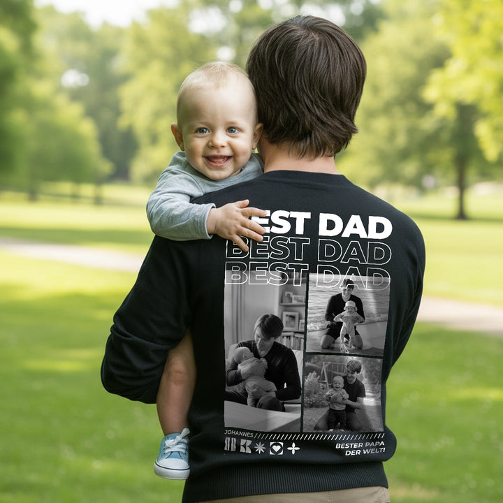 Personalisierter Sweater "Papa" mit Fotos