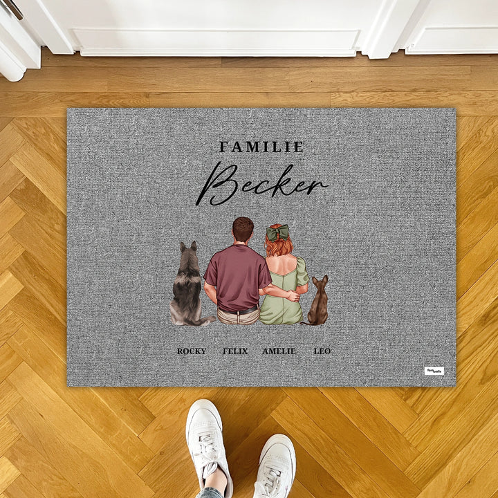 Personalisierte Fußmatte "Familie"