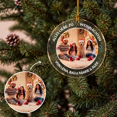 Weihnachtsbaumschmuck "Dein Foto & Text"