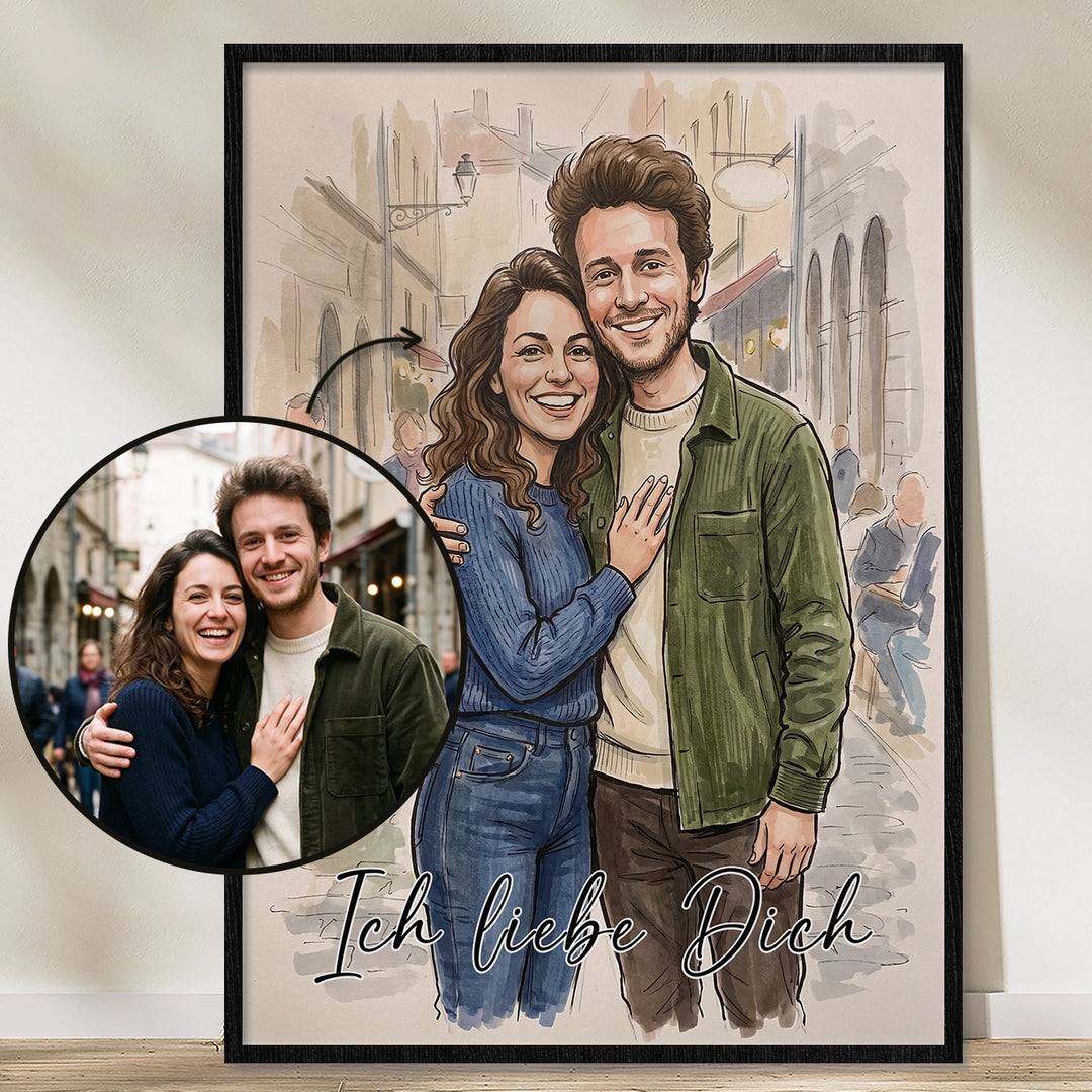 Personalisiertes Poster "Couple Sketch"