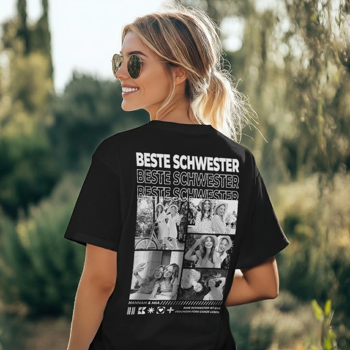 Personalisiertes T-Shirt "Beste Schwester"