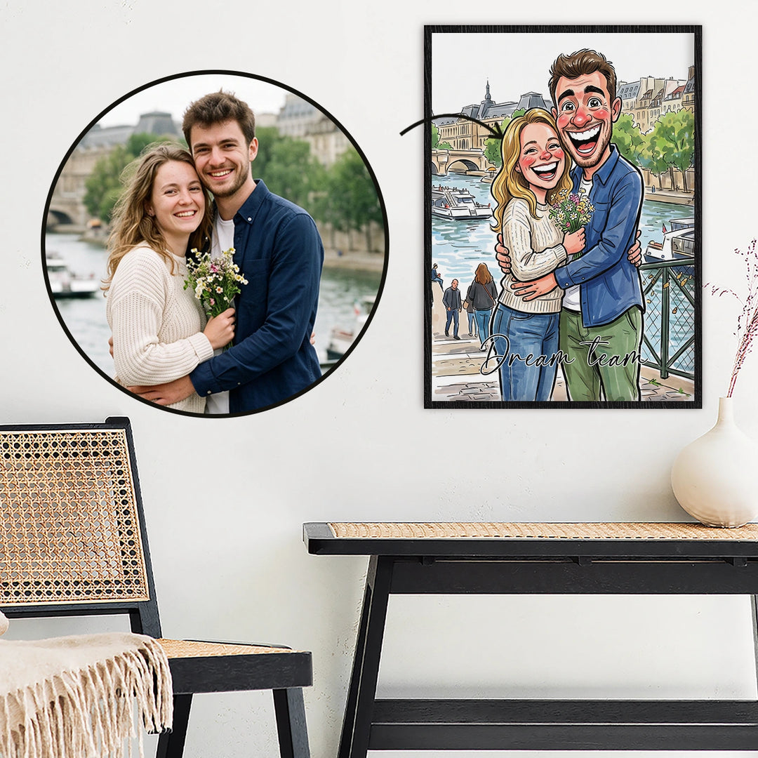 Personalisiertes Poster "Couple Sketch"