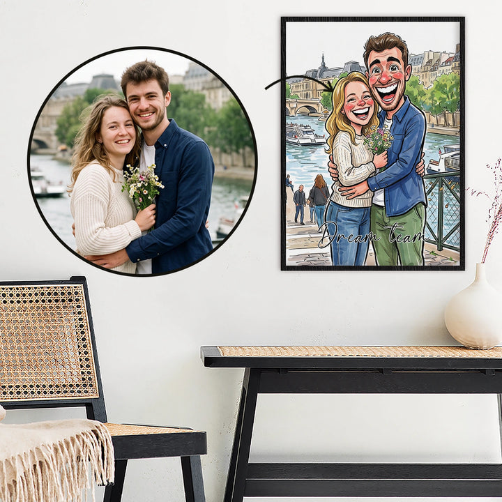 Personalisiertes Poster "Couple Sketch"