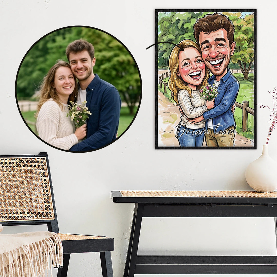 Personalisiertes Poster "Couple Sketch"