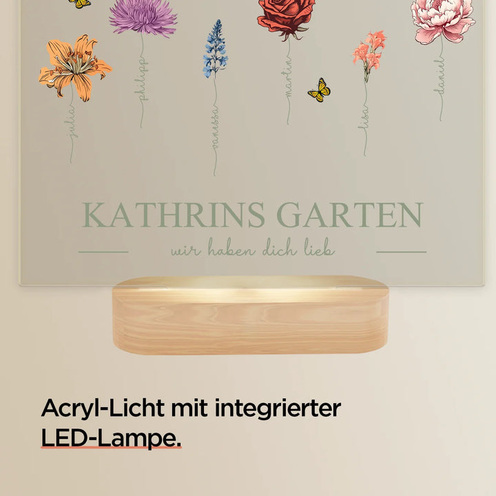 Personalisiertes Glowlight  "Omas Garten"