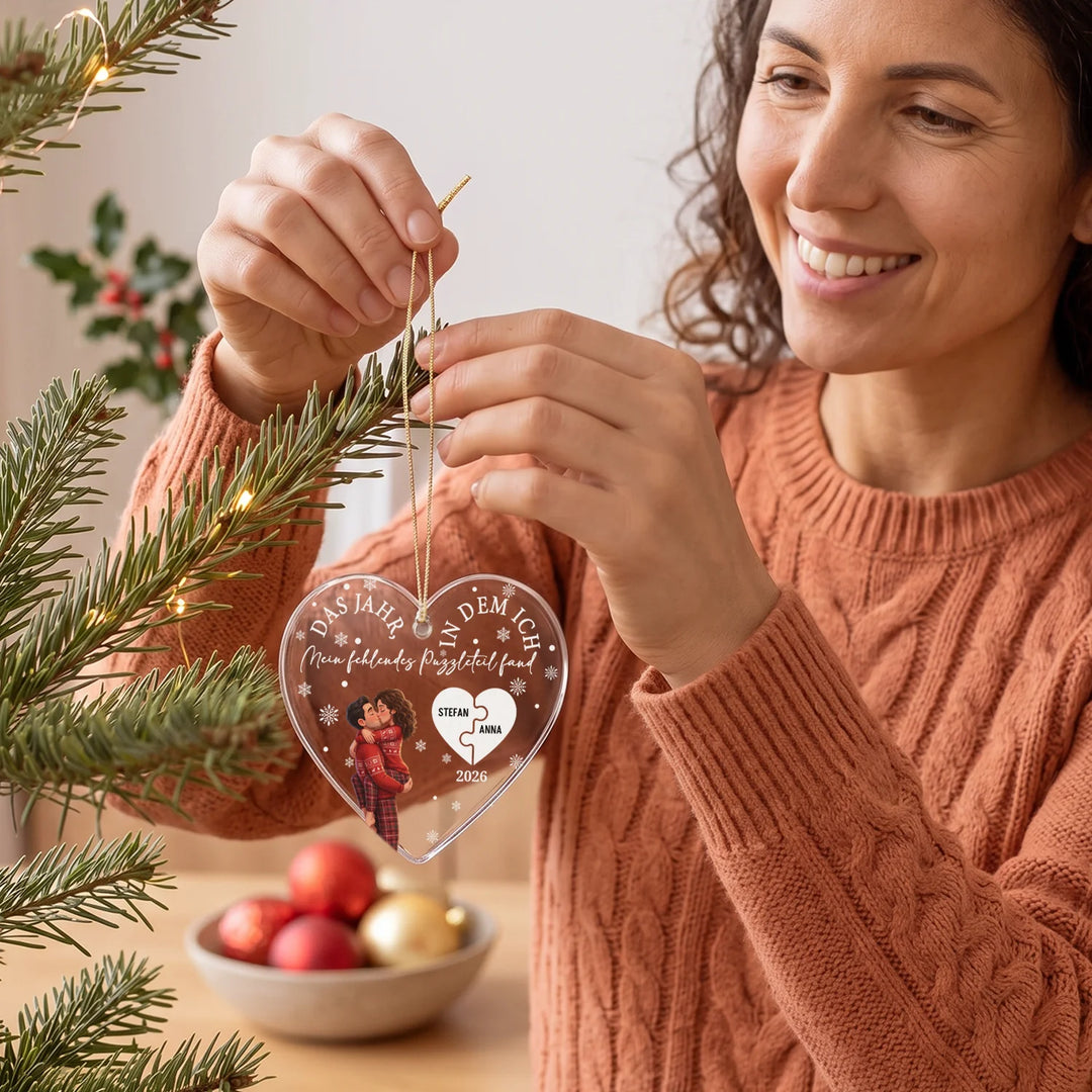 Personalisierter Weihnachtsanhänger "Fehlendes Puzzleteil"