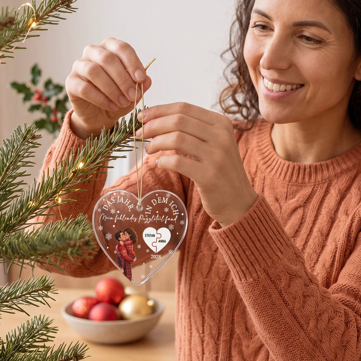 Personalisierter Weihnachtsanhänger "Fehlendes Puzzleteil"