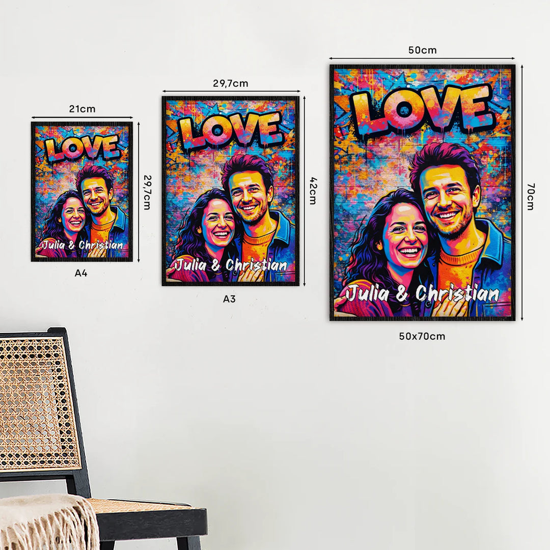 Personalisiertes Poster "Street Art Love"