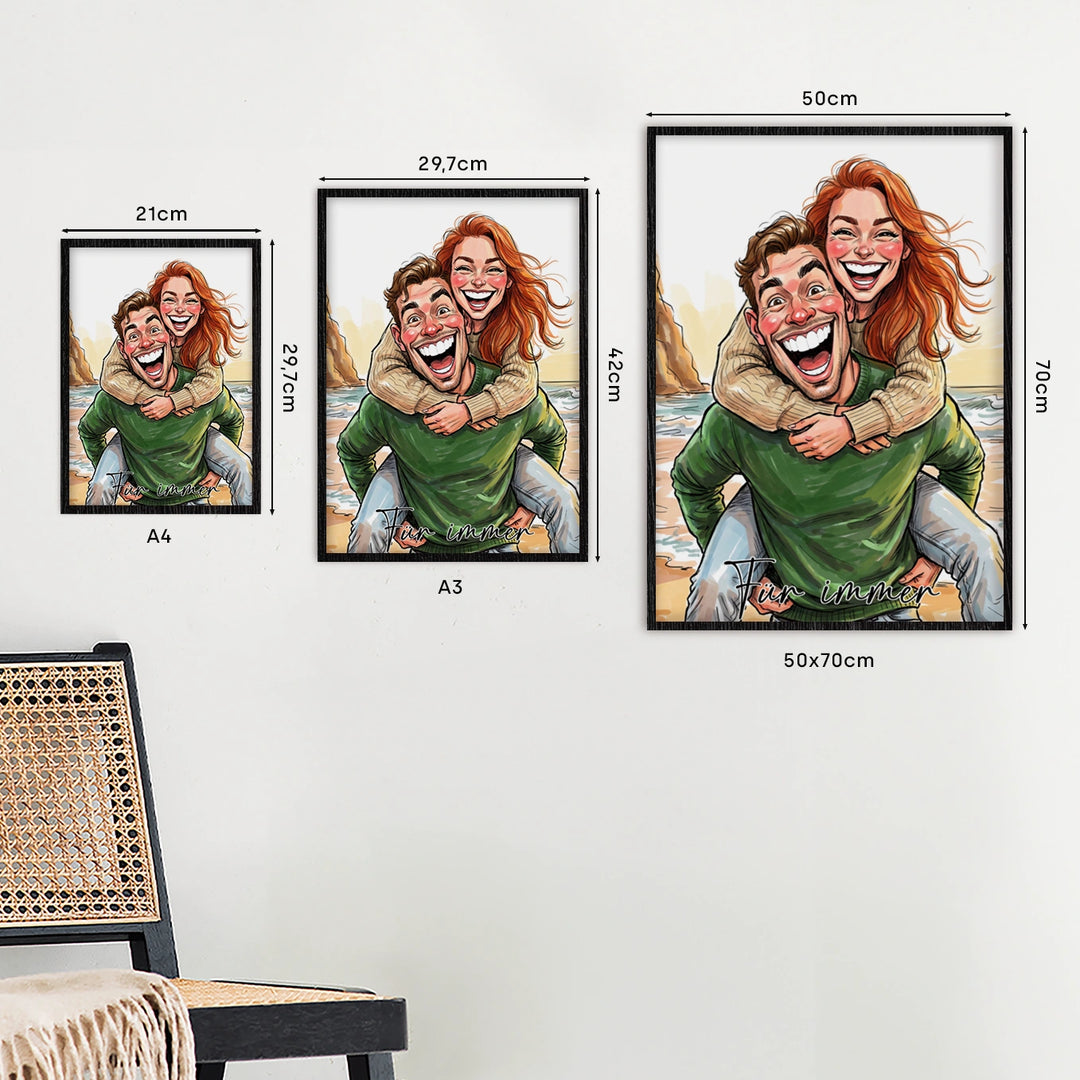 Personalisiertes Poster "Couple Sketch"