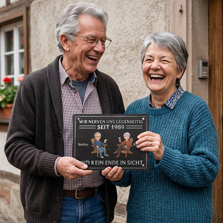 Personalisiertes Türschild "Wir nerven uns gegenseitig"