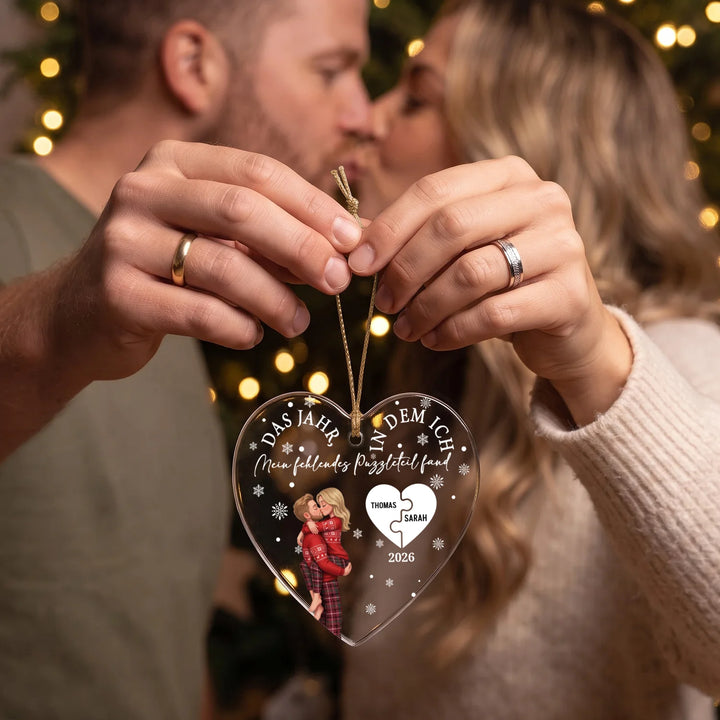 Personalisierter Weihnachtsanhänger "Fehlendes Puzzleteil"