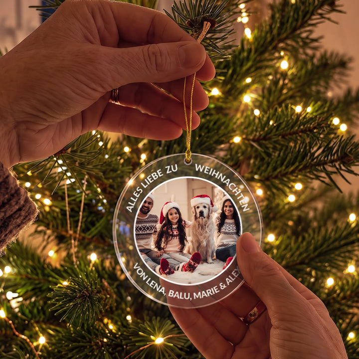 Weihnachtsbaumschmuck "Dein Foto & Text"
