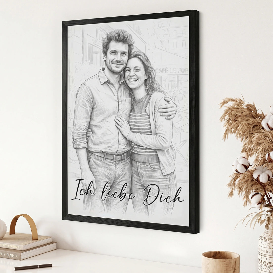 Personalisiertes Poster "Couple Sketch"
