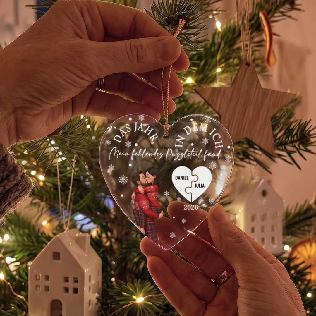 Personalisierter Weihnachtsanhänger "Fehlendes Puzzleteil"