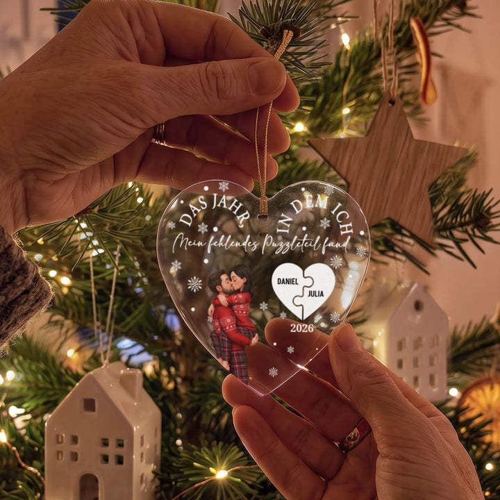 Personalisierter Weihnachtsanhänger "Fehlendes Puzzleteil"