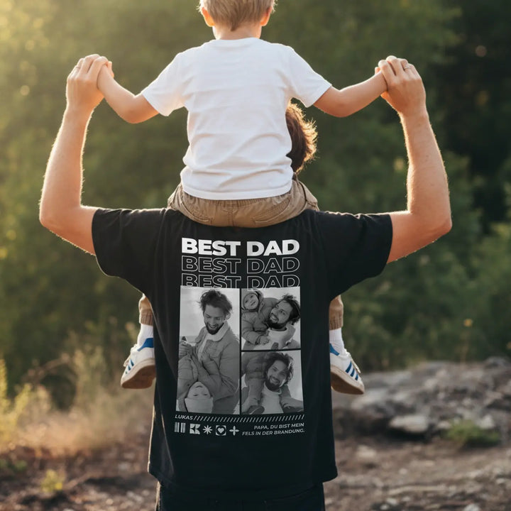 Personalisiertes T-Shirt mit Fotos "Papa"
